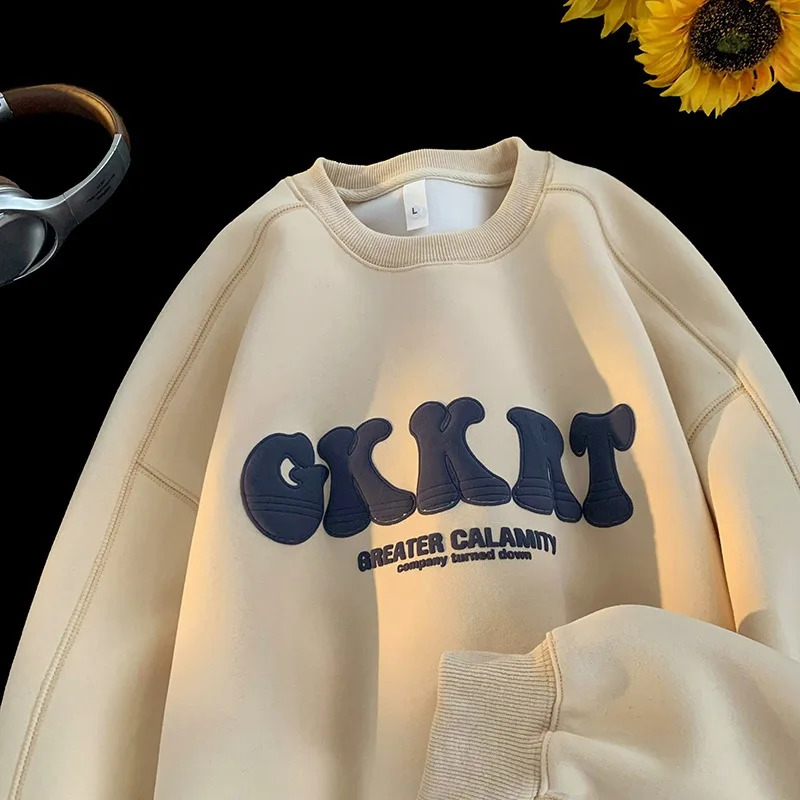 NXXTRESS Mens and womens Hoodie Sweatshirt Clothing Letter Print Loose Harajuku Streetwear Autumn and Winter Hoodies 240911