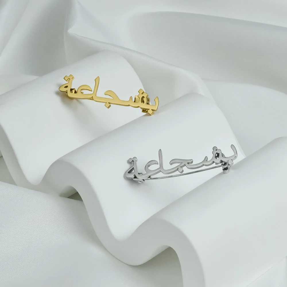 Customized Arabic Name Brooch Fashionable and Minimalist Stainless Steel Brooch a Gift for Men and Women A Gift for Good FriendsX240914