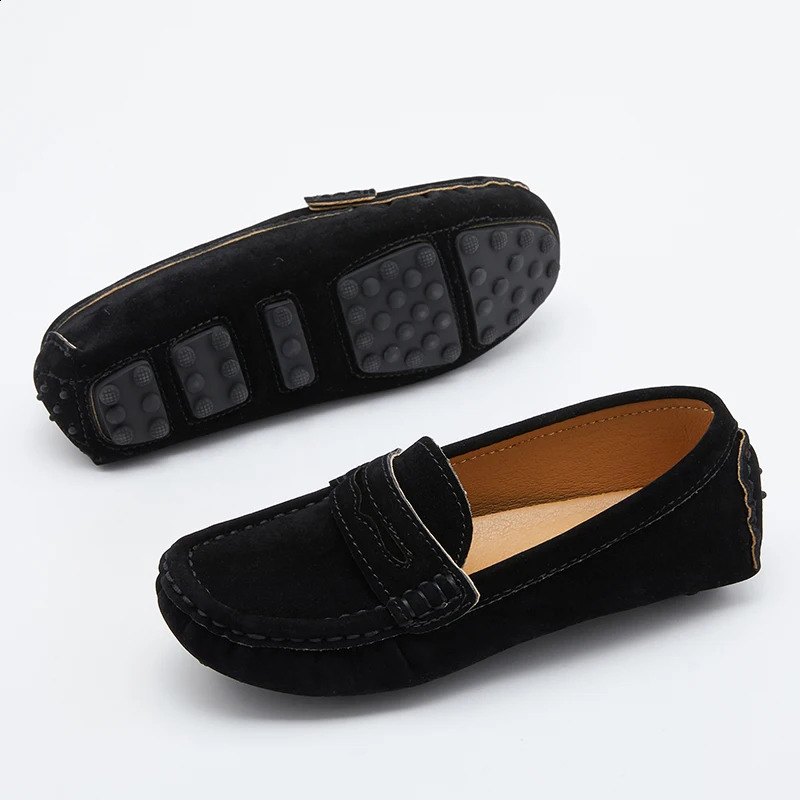 Lennuoma Kids Penny Loafers Flats Shoes Suede Leather Spring Autumn Party Solid Slip On Children Toddle Little Boy Moccasins 240913