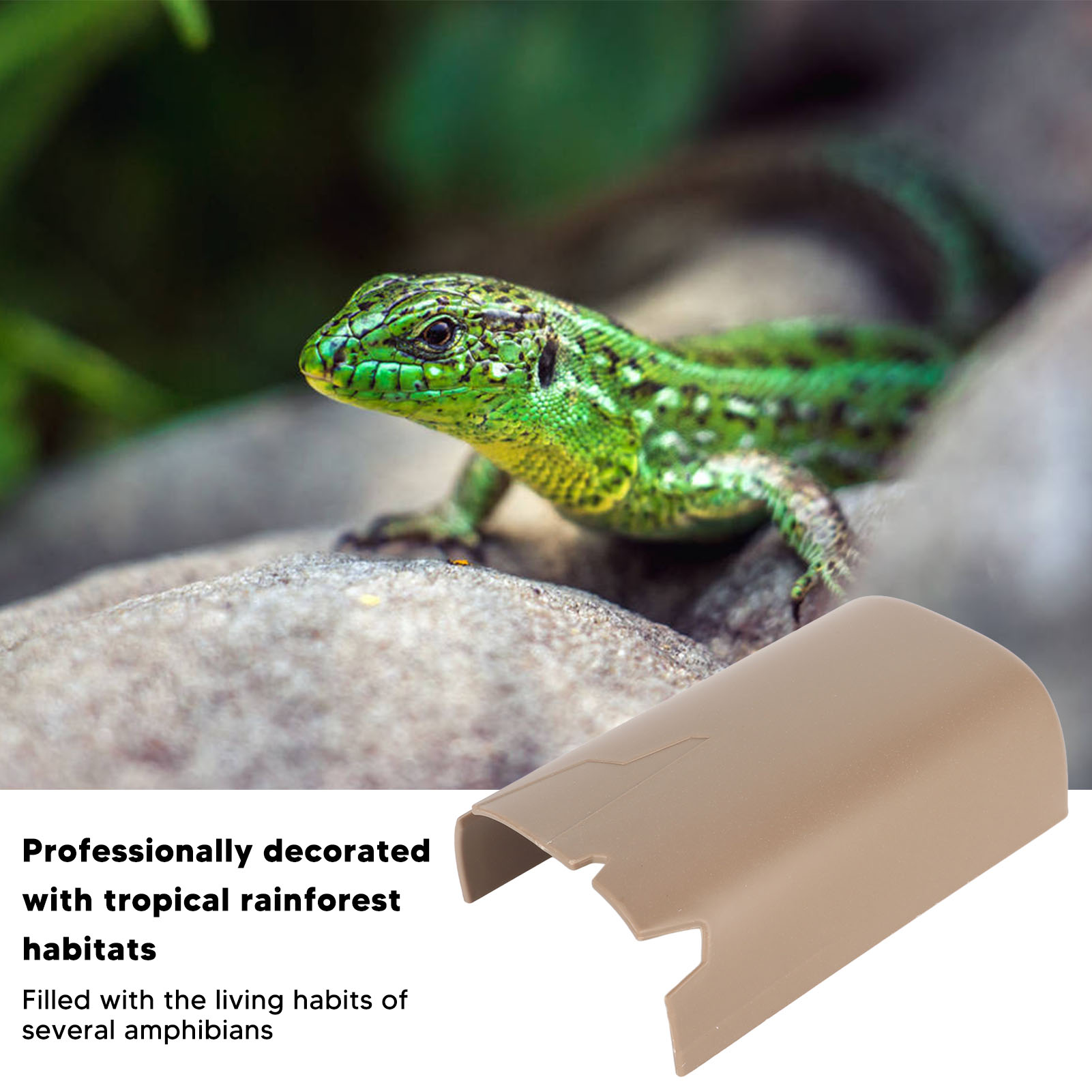 Reptile Cave Safe Warm Comfortable Reptile Hides Habitat Fish Tank Landscaping Decoration For Spider Snake Lizard