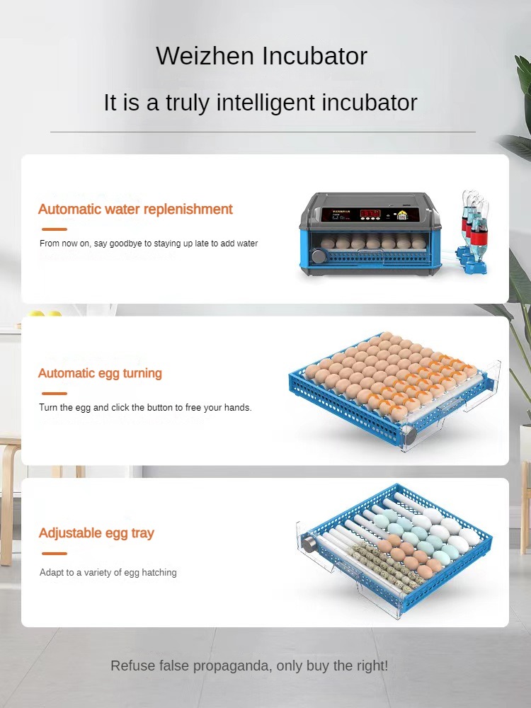 300 Capacity Egg Incubator Fully Automatic Dual Power Hatching Machine Chick Roller Automatic Temperature Humidity Control