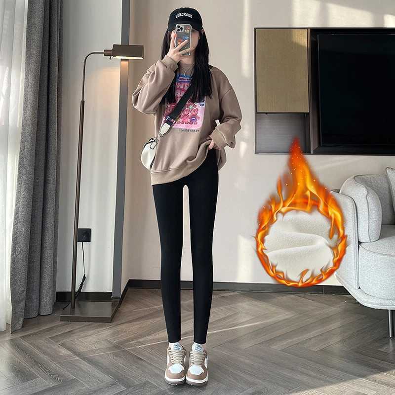 Casual Leggings Women Thick Warm Elastic Yoga Pants High Waist Tight Ladies Autumn Winter Comfortable Streetwear PersonalityX240914