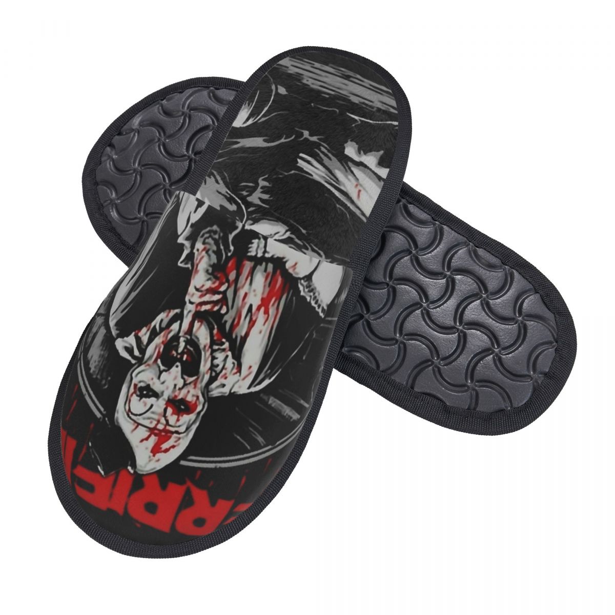 Custom Terrifiers Horror Art | Soft Memory Foam, Warm & Anti-Skid House Slippers for Women