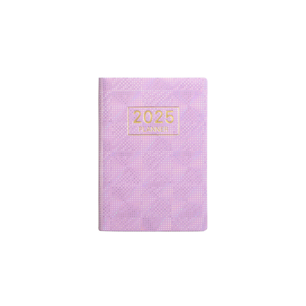 2025 A7 English plan book Laser colorful cover schedule book Portable pocket book Mini book