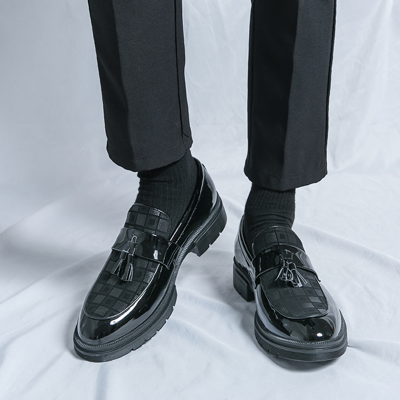 Men Leather Casual Black Tassel Loafers Handmade Soft Leisure Shoes Breathable Slip-On Comfortable for Drive Footwear Moccasins b584 2ef3