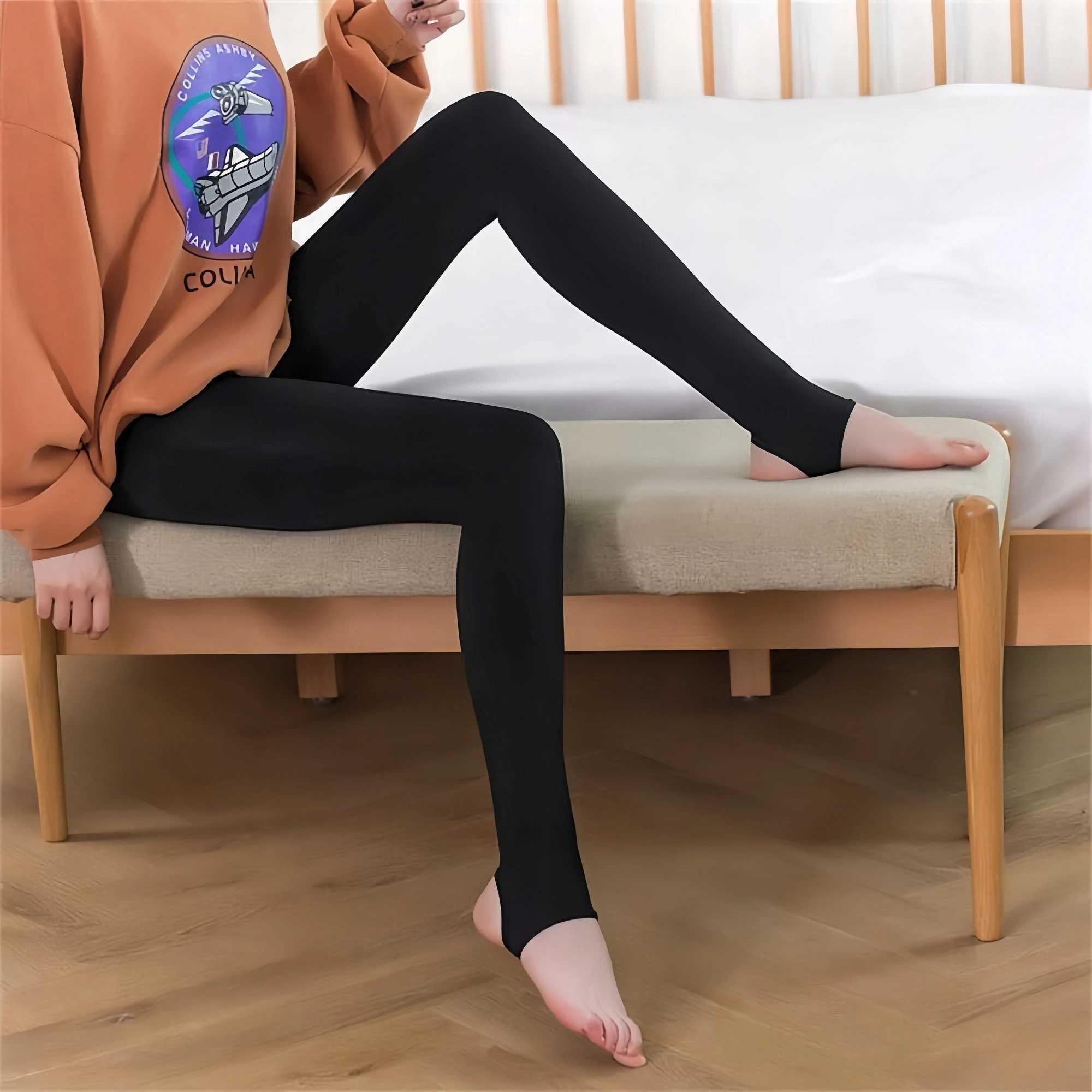 1 Piece WomenS Fleece Thickened Warm Soft Outerwear Daily Bottom PantyhoseX240914