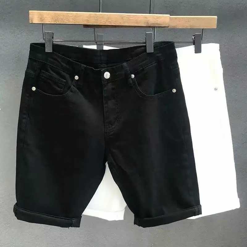 Summer Streetwear Fashion Men Clothing White Denim Shorts Koreon Casual Male Thin Pockets Versatile Sports Straight Short PantsX240914