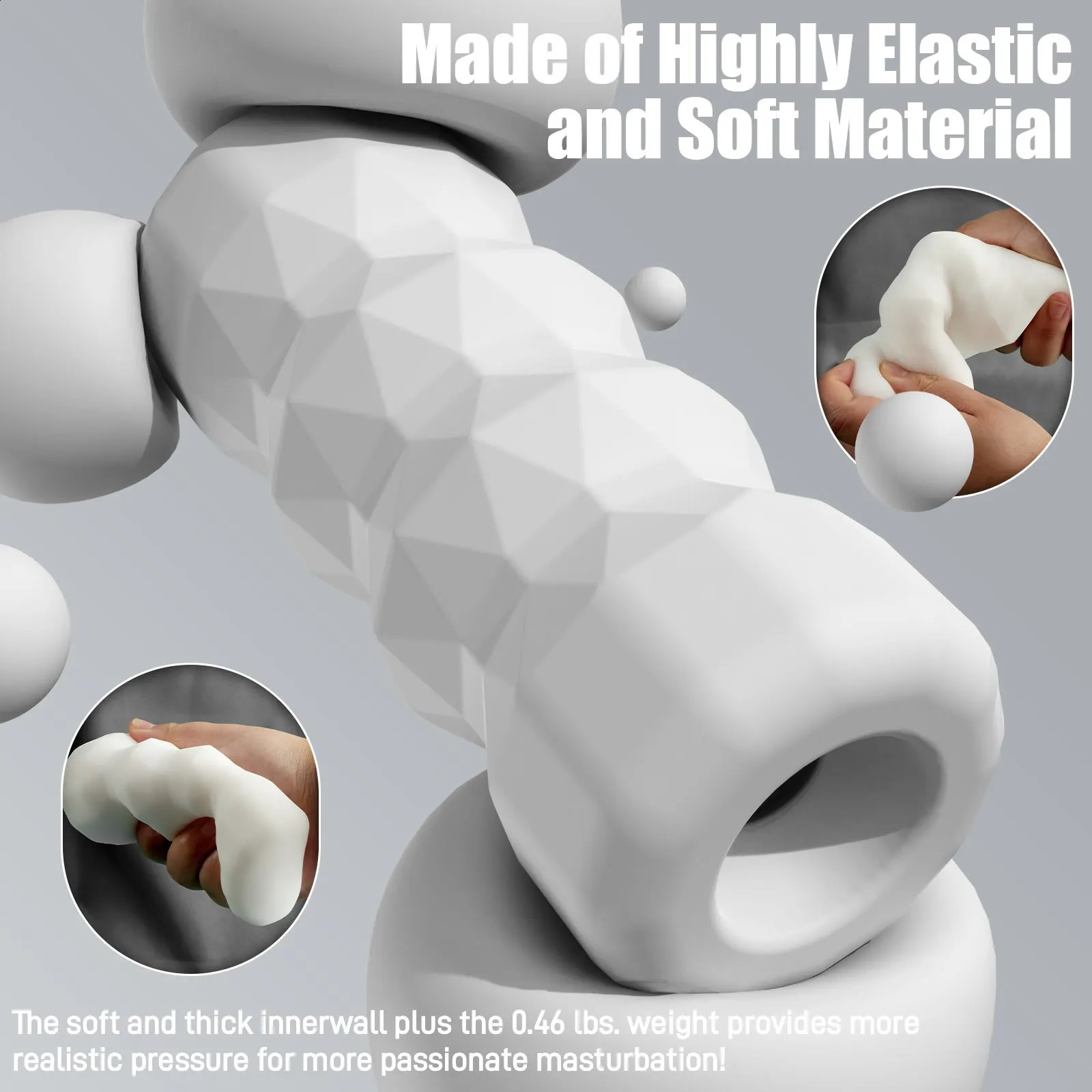 Male Masturbator Cup 3D Realistic Sleeve Stroker Textured Blowjob Reusable Soft Stretchy Adult Men Sex Toys 240711
