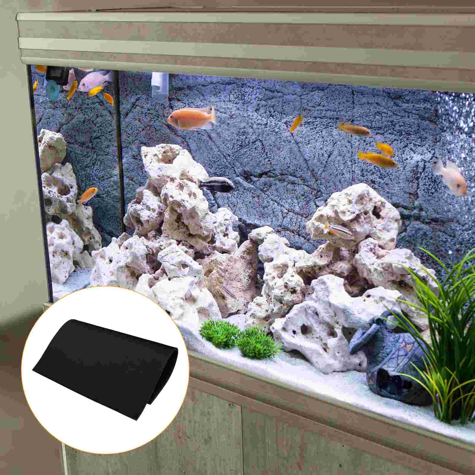 Fish Tank Pad Reptile Terrarium Mat Aquarium Sponge Floor Shockproof Pads Thicken Foam Mats Nonslip Pink Heart Basket