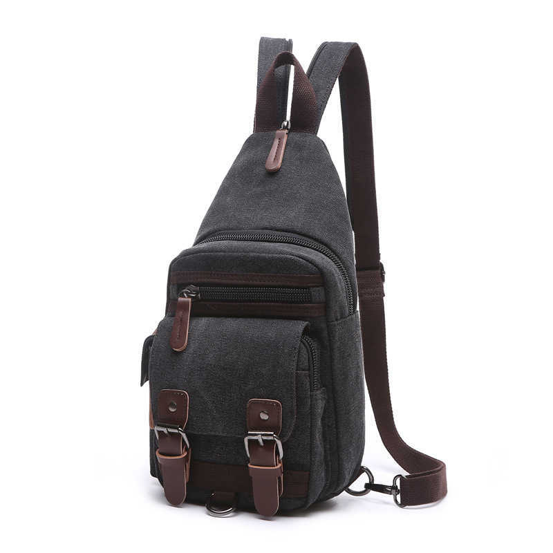 Autumn winter Korean backpack trend Leisure Canvas Messenger Bag outdoor travel men's women's chest bag 240915