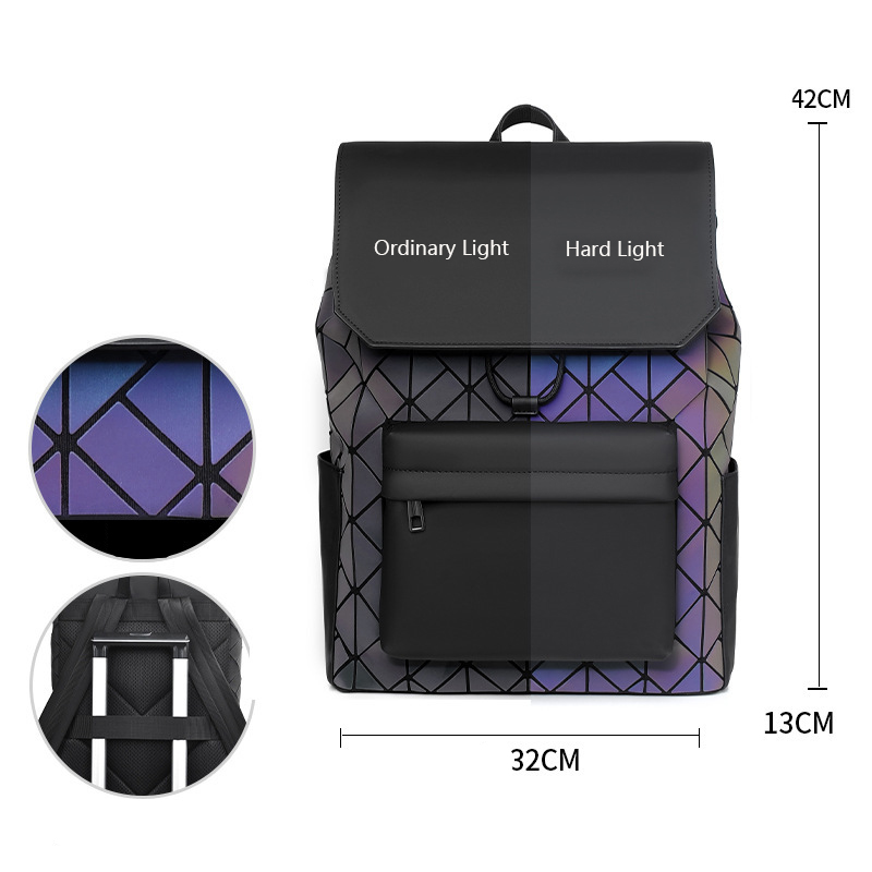 Fashion Colorful Backpack Adjustable Straps Soild Leather Schoolbag Large Capacity Men's Rucksack For Men Outdoor Travel Knapsack Christmas Gifts