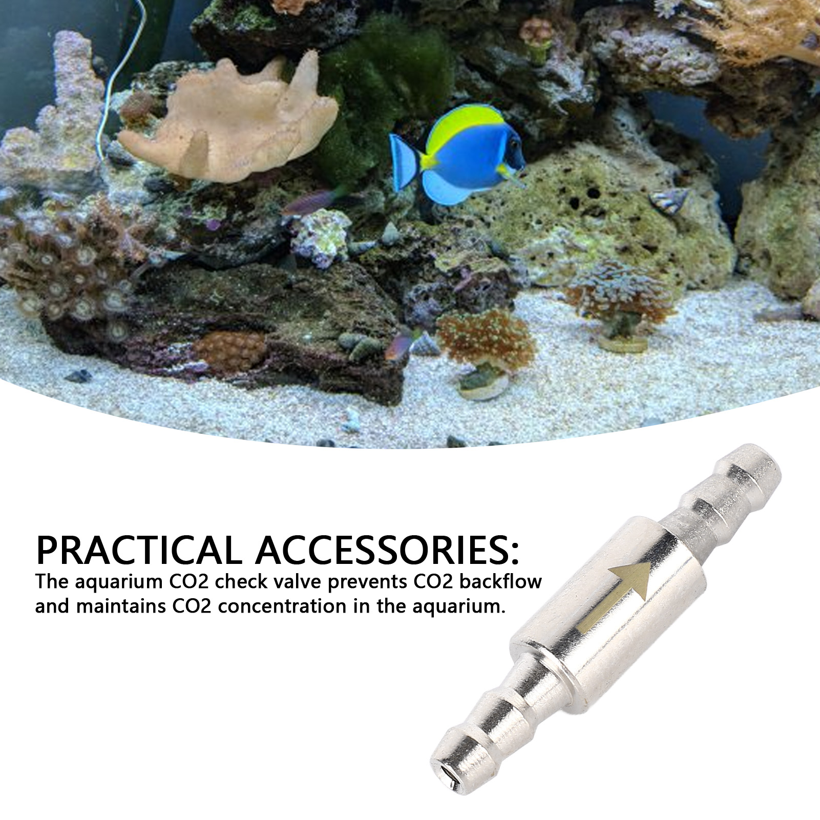 Aquarium CO2 Check Valve Professional Stainless Steel Check Valve For Aquarium CO2 System