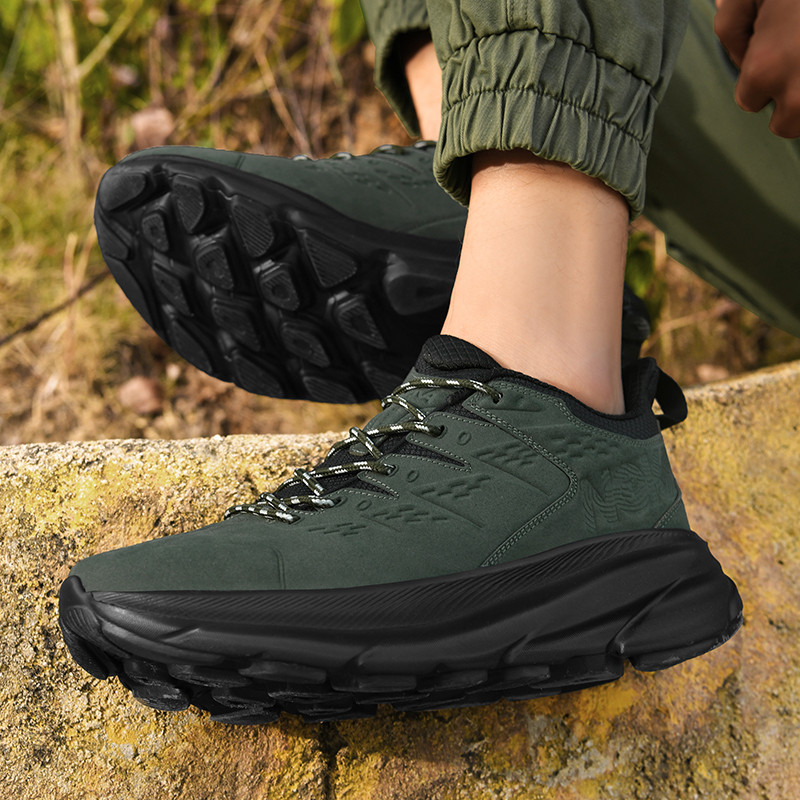 Nubuck Leather Anti-Skid Running Shoes for Men, Casual Footwear, Gym Shoes, Sports Footwear, Jogging, Walking, Tennis, New, 2024