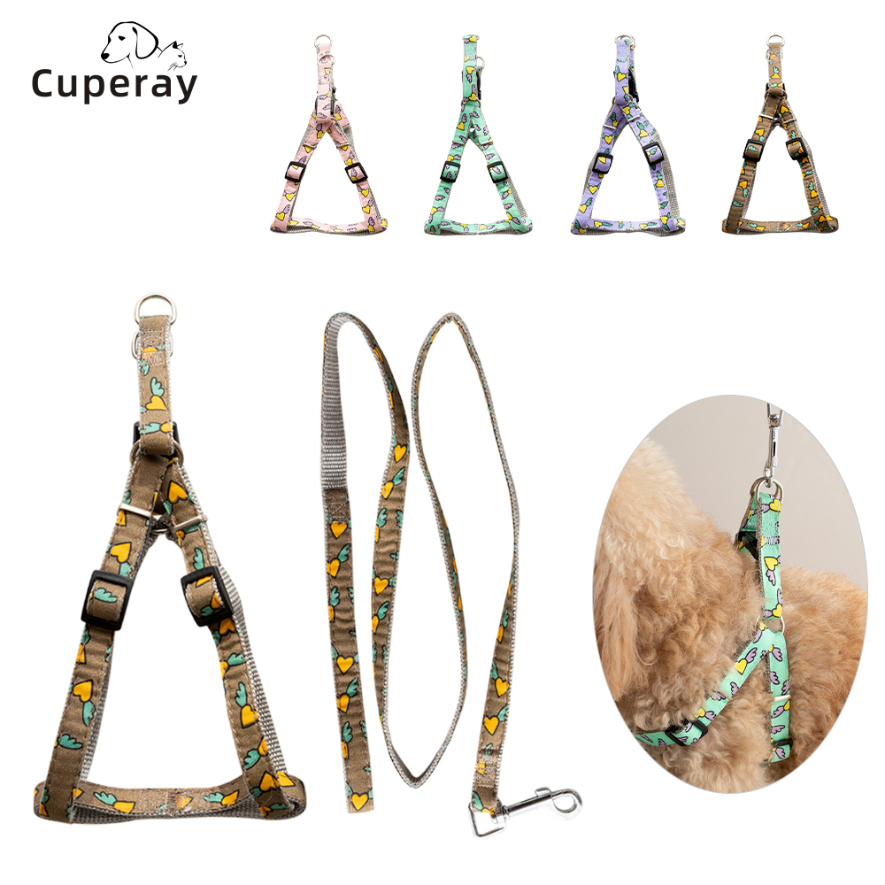 Pet Leash and Harness Set To Prevent Breakaway Cat Leash Comfortable Not Strangulation Adjustable for Cats and Puppies Supplies