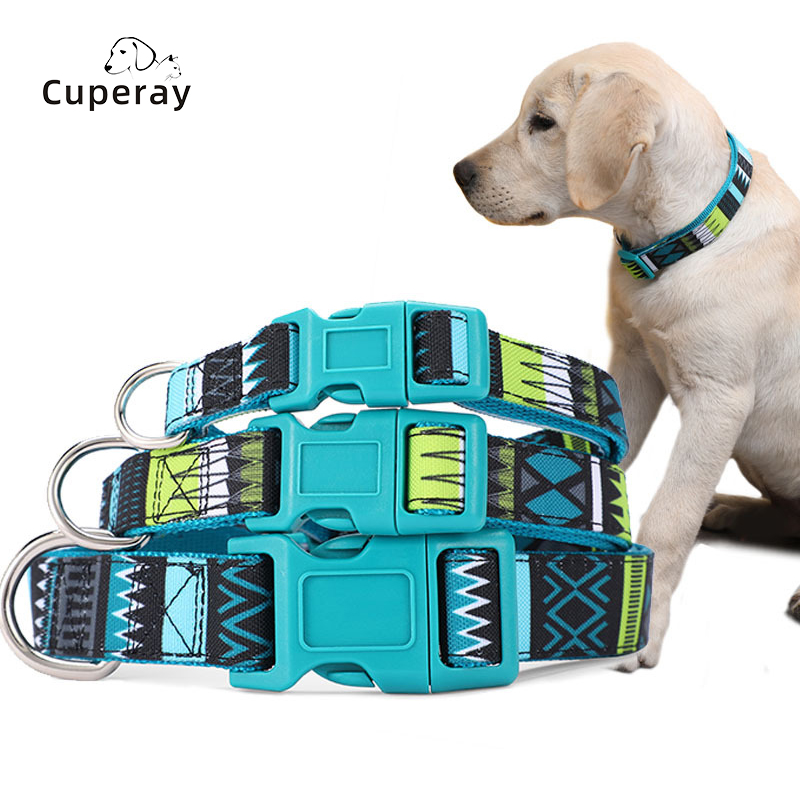 Camouflage Print Dog Collar Soft and Comfortable Nylon Dog Collar Adjustable Size Suitable for Large, Medium and Small Dogs Cats