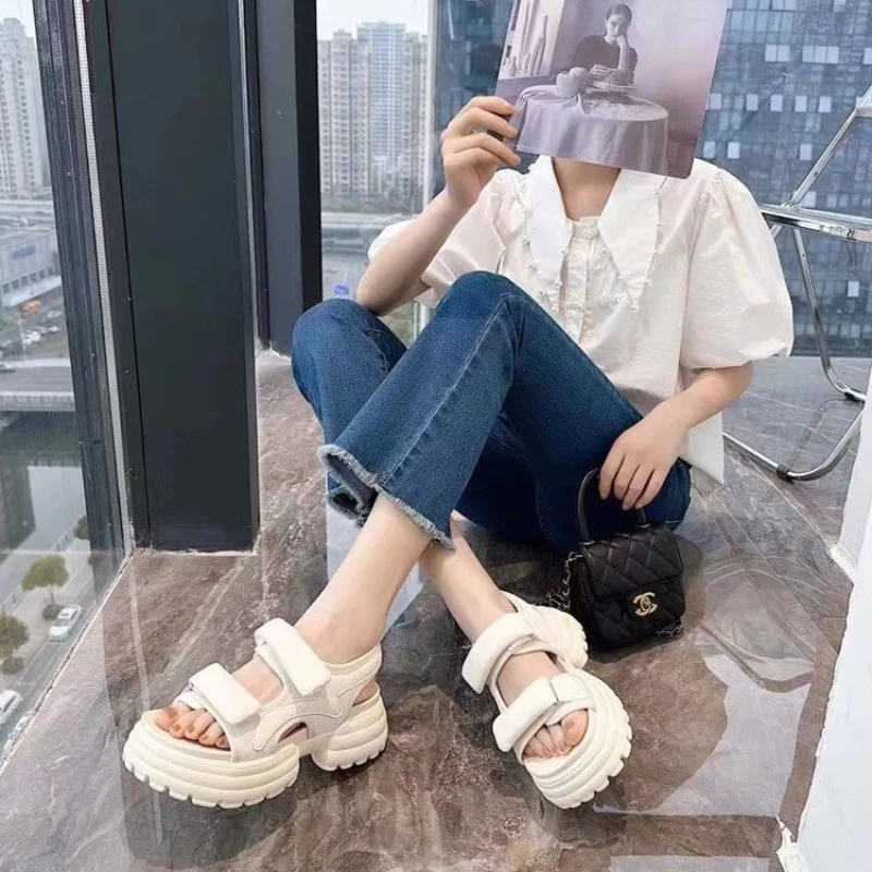 New Women Platform Sandals Summer Fashion Lightweight Buckle Sandals Sports Comfort Platform Heel Sandals Sandalias Mujer