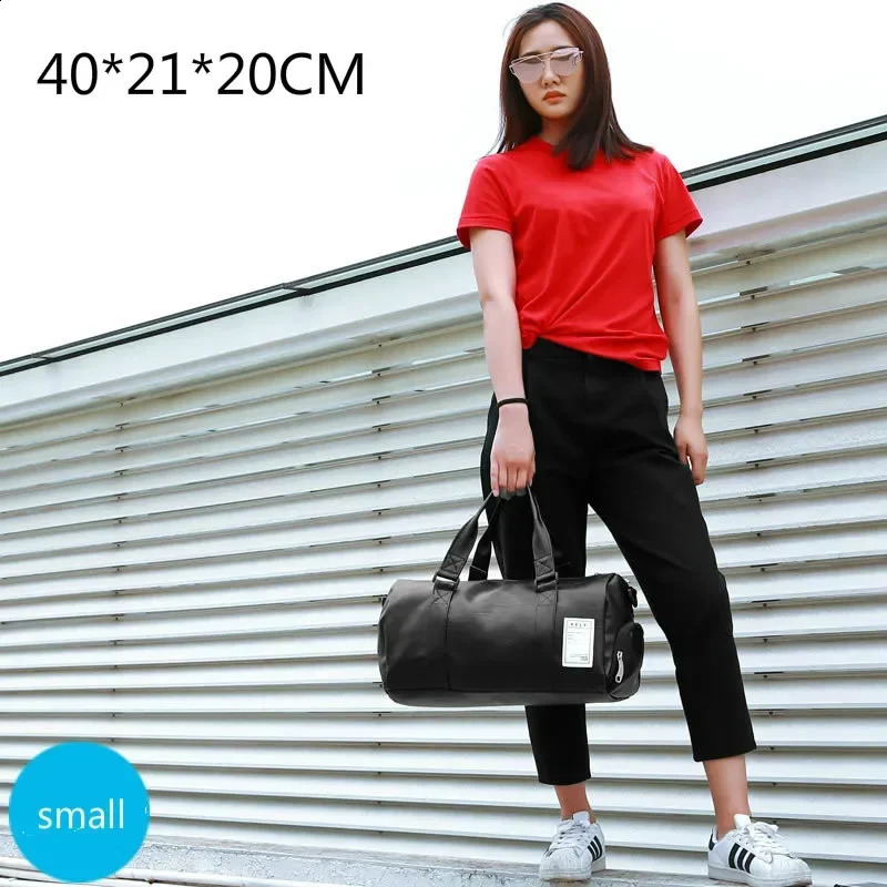Gym Bag Leather Sports Bags Dry Wet Bags For Men Women Training for Shoes Fitness Yoga Travel Luggage Shoulder Sport Bag 240914