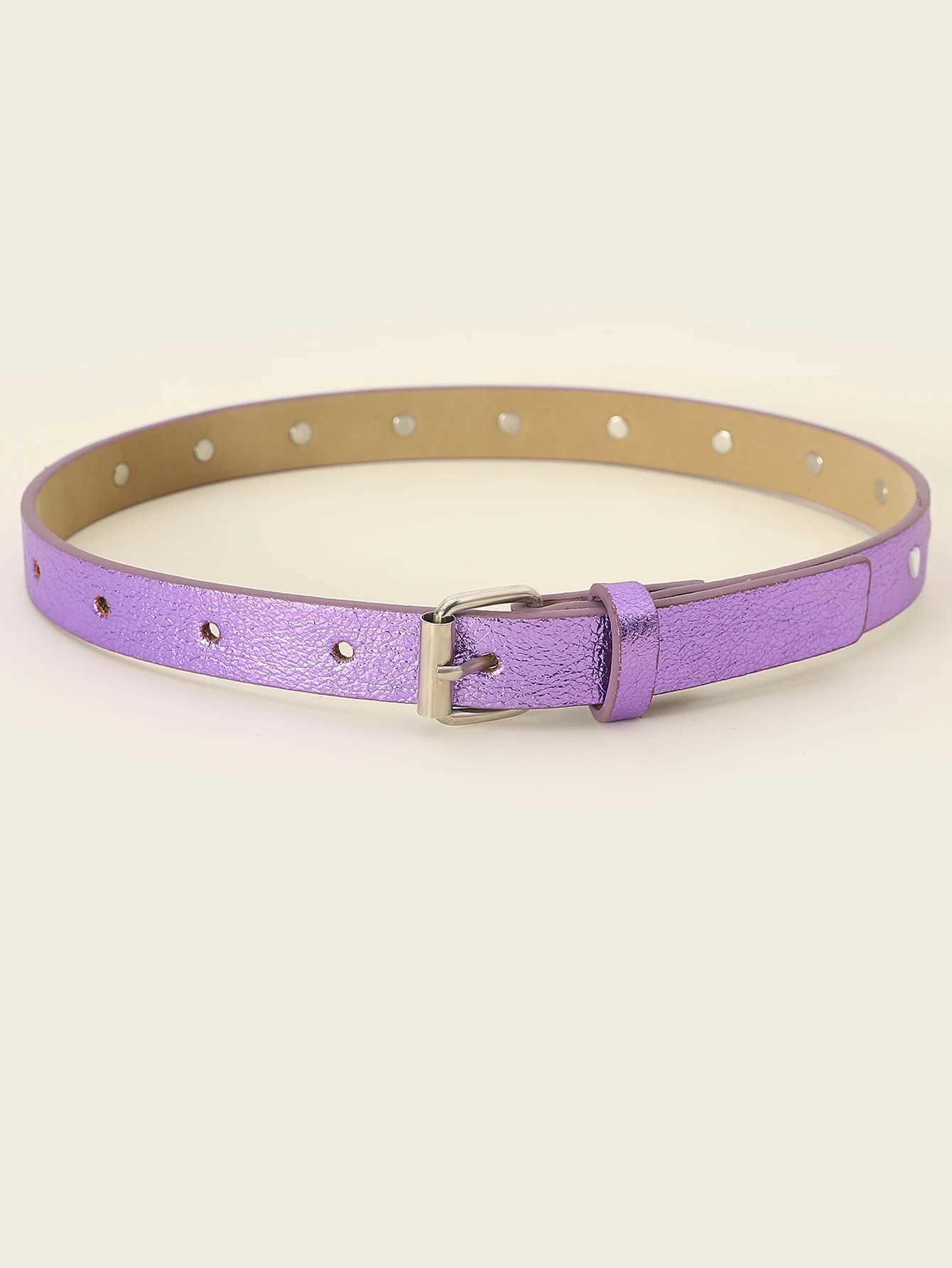 New style cute kids belt adjustable metal buckle purple kids beltX240914