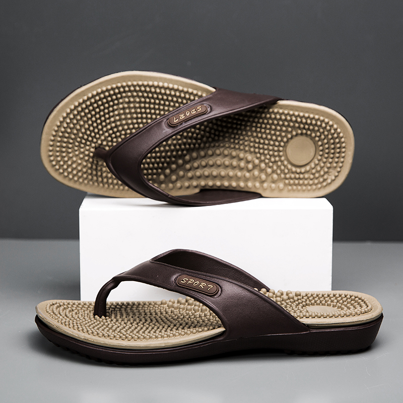Men's Massage Flip Flops Outdoor Indoor Slippers Comfortable Slides Men Beach Sandals Non-slip Bathroom Home Men's Flip Flops