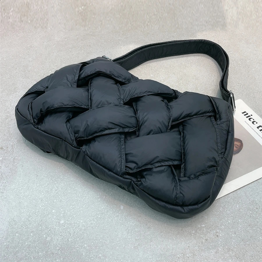Nylon filled cotton bag womens y ner handbag wallet fashion large capacity woven shoulder cross body 240913