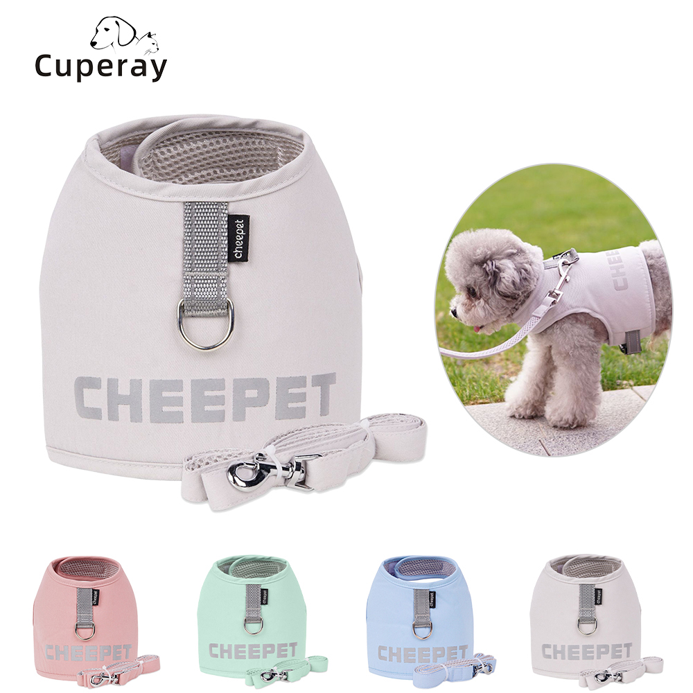 Tank Top Dog Harness,No Pull Dog Harness and Leash Set,Adjustable & Reflective Soft Dog Harness for Small Medium Large Dogs Cats