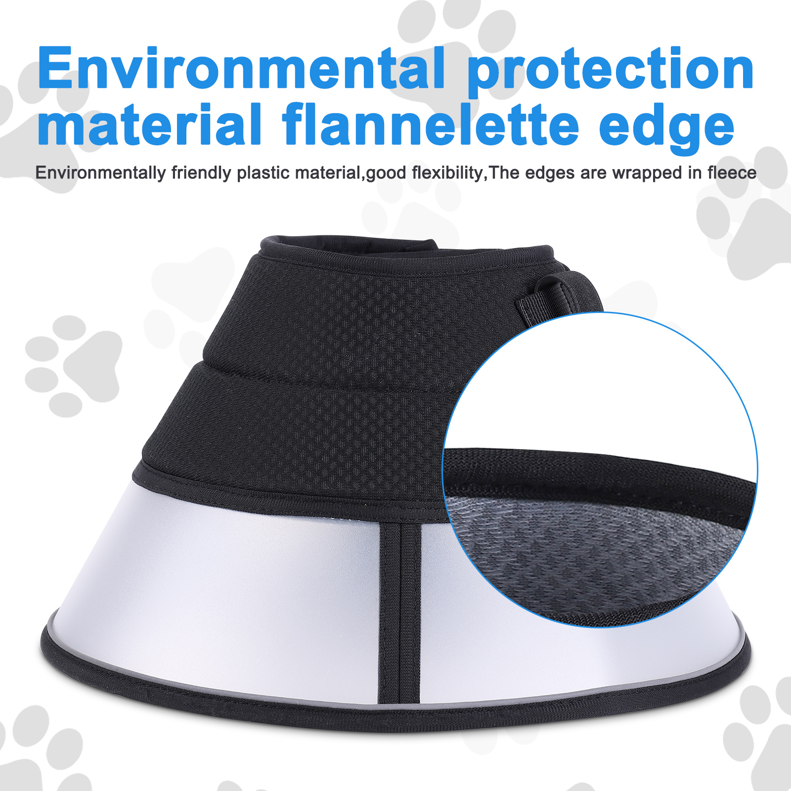 Pet Dog Anti-bite Collar Puppy Cat Wound Healing Cone Neck Protection Circle Elizabethan Collar for Small Large Dogs
