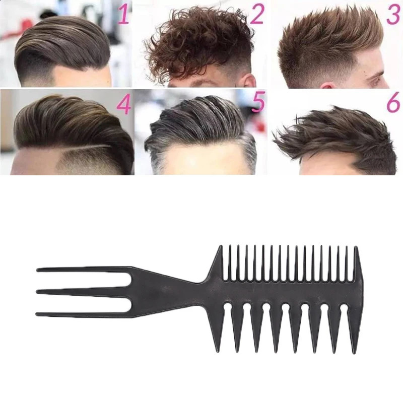 Big Teeth Double Side Tooth Combs Barber Hair Dyeing Cutting Coloring Brush Man Styling Tool 240911