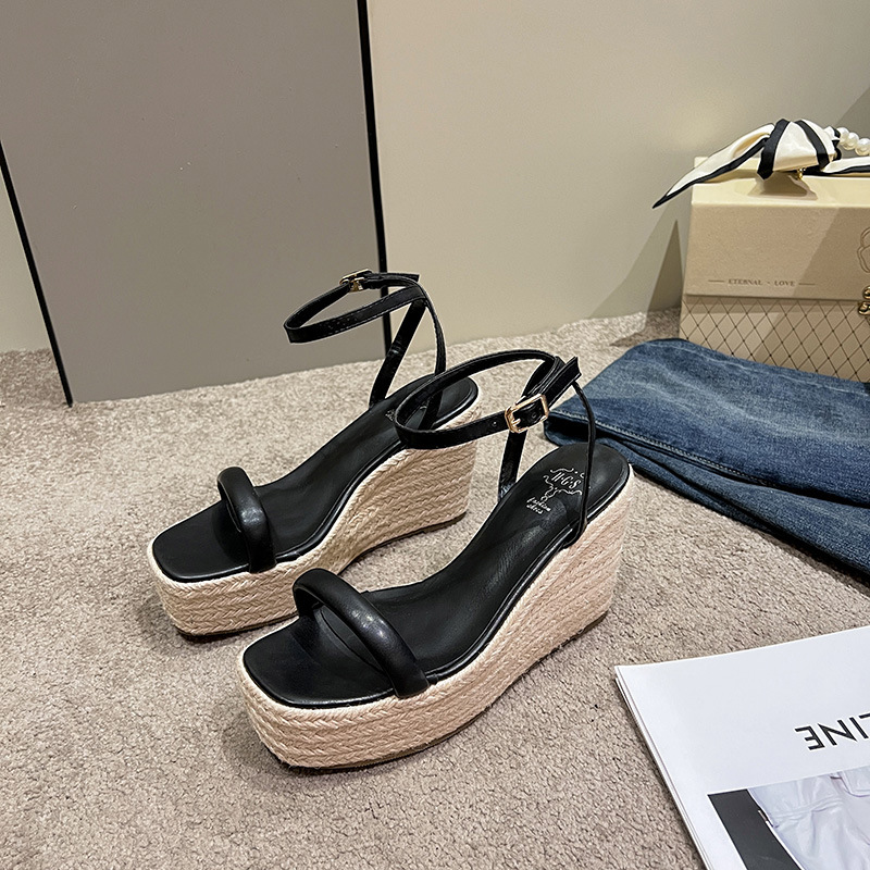 Ladies Sandals Summer Women's Shoes Wedge Heel Sandals Bunch Casual Sandals Ladies Sandals for Women Platform Sandals High Heels