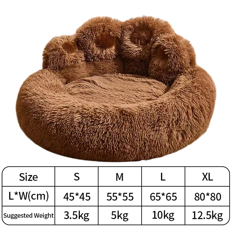 Dog Bed Plush Kennel Accessories Pet Products Large Dogs Beds Bedding Sofa Basket Washable Plush Medium Basket Cats Supplies