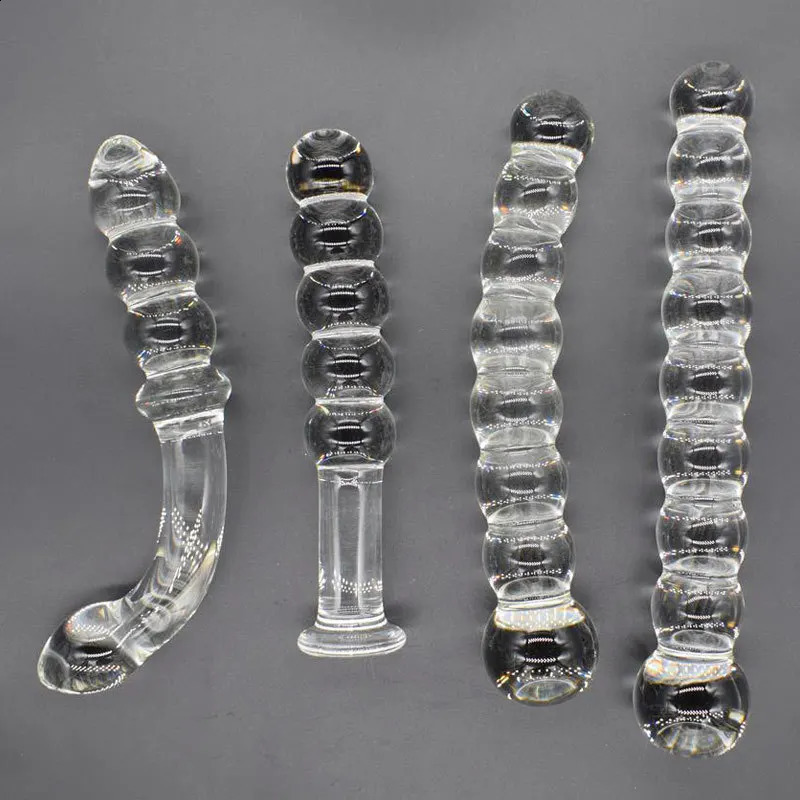 Verre 8 Perles anales Butt Plug Gspot Stimulation Dildo Penis Tice artificiel Gay Masturbate Toy Sex Toy pour femmes 240711