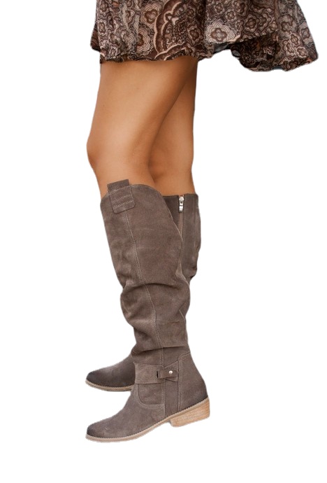 New Women Knee High Sexy Point Toe Suede Lady Flats Winter Warm Comfortable Female Shoes Solid Zipper Low Heel Tall Boots