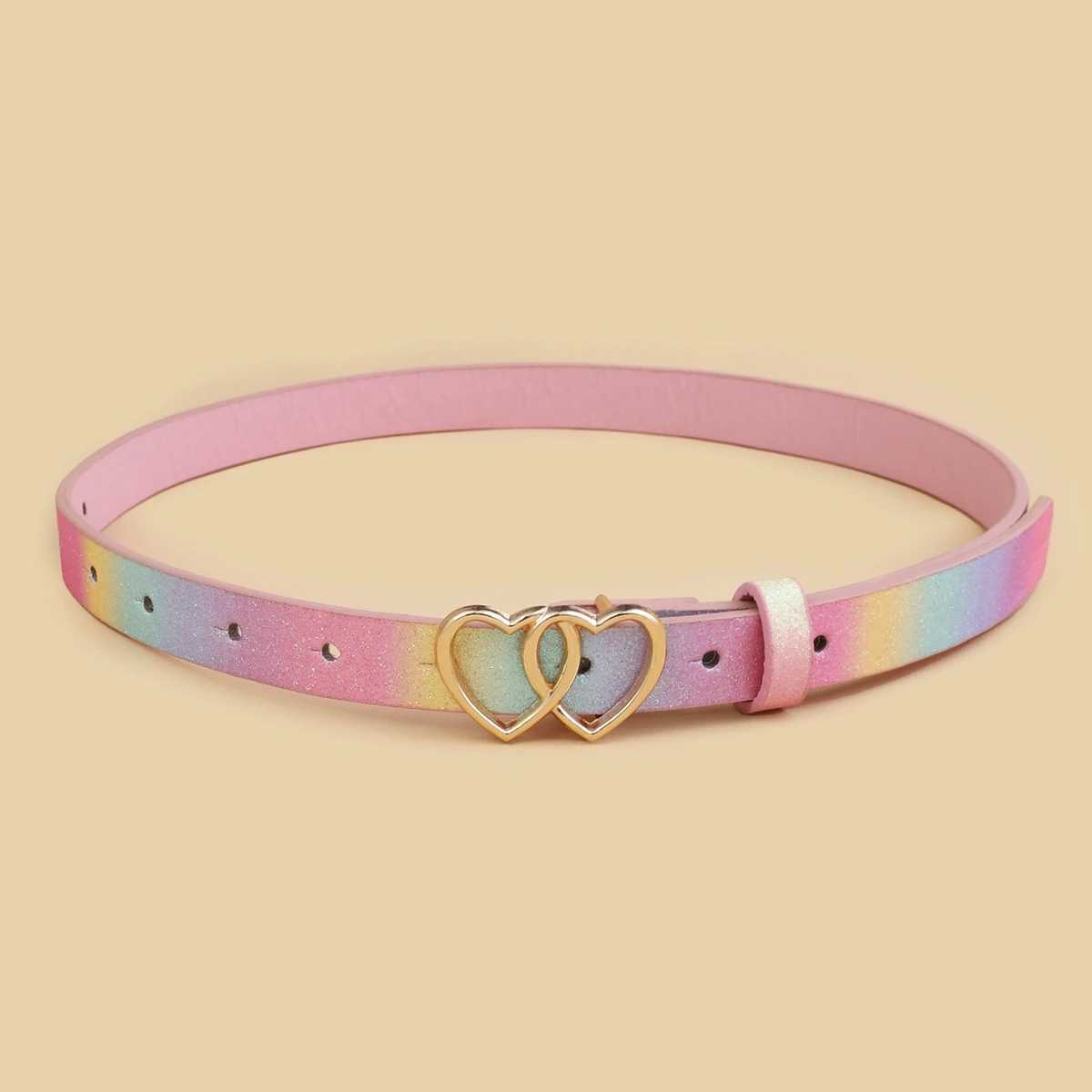 New Double Heart Gold Buckle Fashion Womens Thin Belt Pants Jeans dress Belt Women Designer BeltX240914