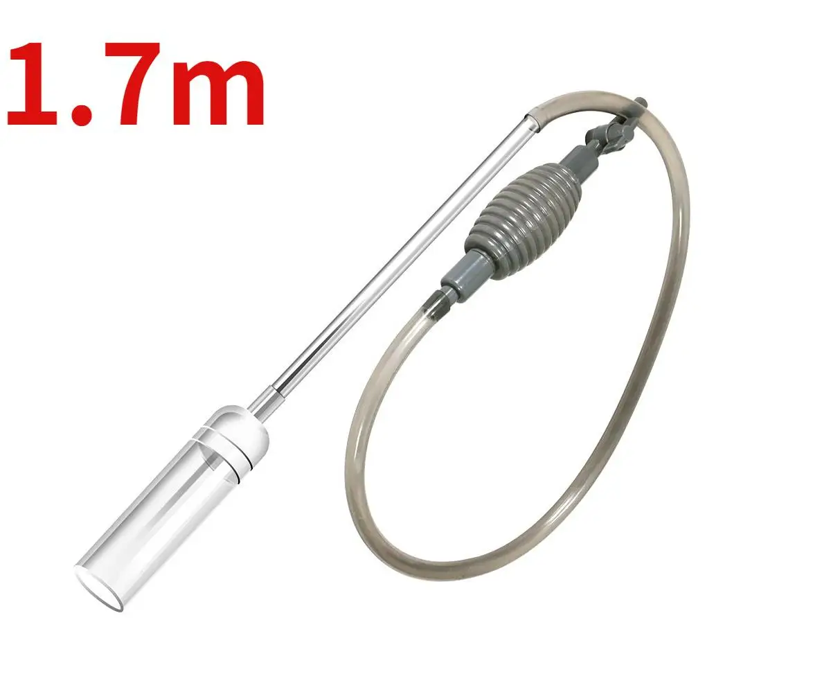 1.5m Aquarium Manual Water Changer Fish Tank Air Pump Cleaning Tools Handheld Aquarium Cleaner Vacuum Siphon Pump