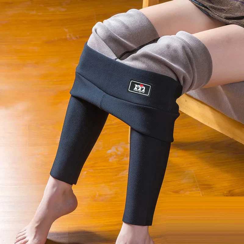 Super Elastic Autumn Winter Leggings New Solid High Waist Trousers Women Large Size Warm Skinny Leggings Vintage Stretch LeggingX240914