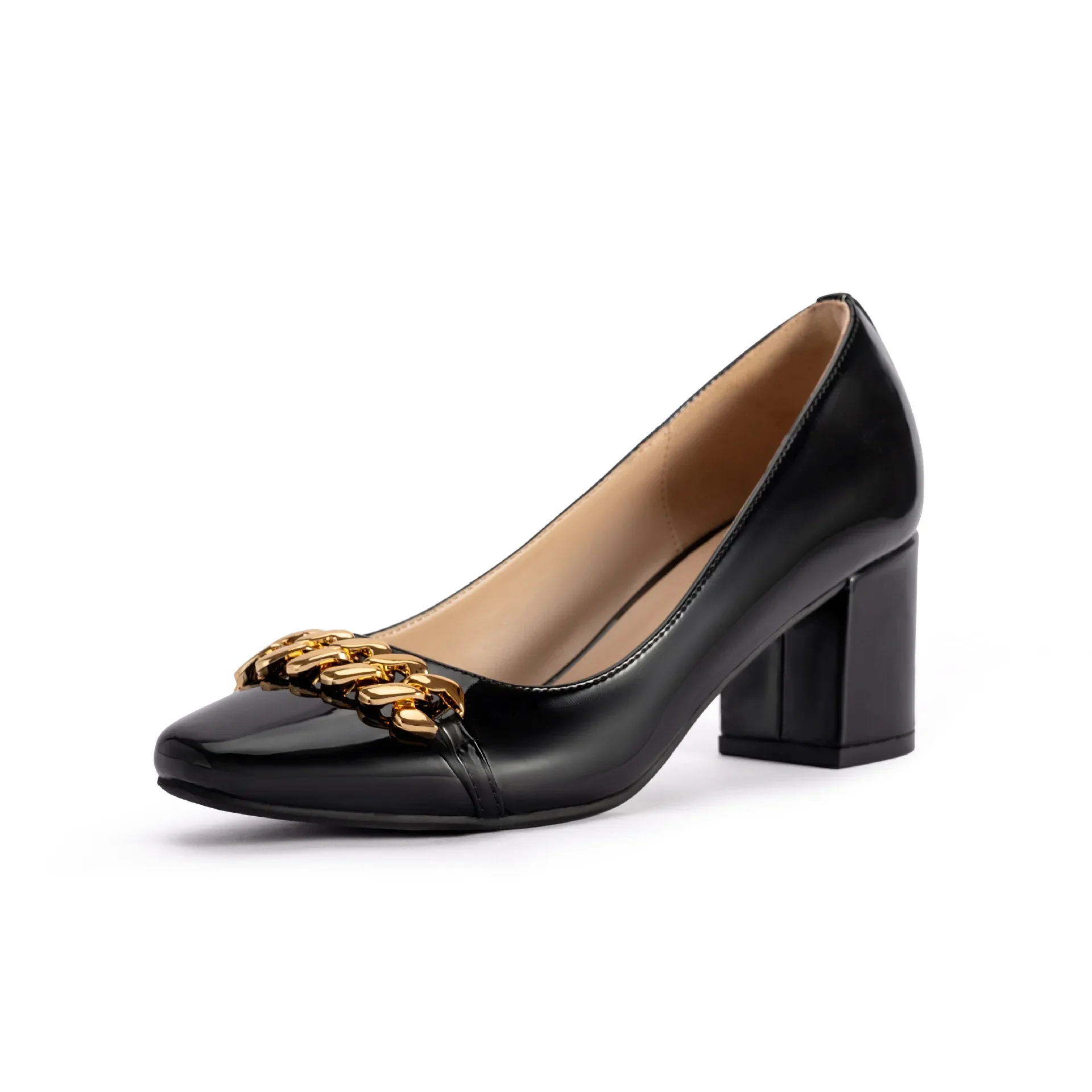 Loafers Women Shoes New Luxury Designer Platform Thick Bottom High Heels Mary Jane Shoes Metal Chain Slip on Dress Shoes 2024