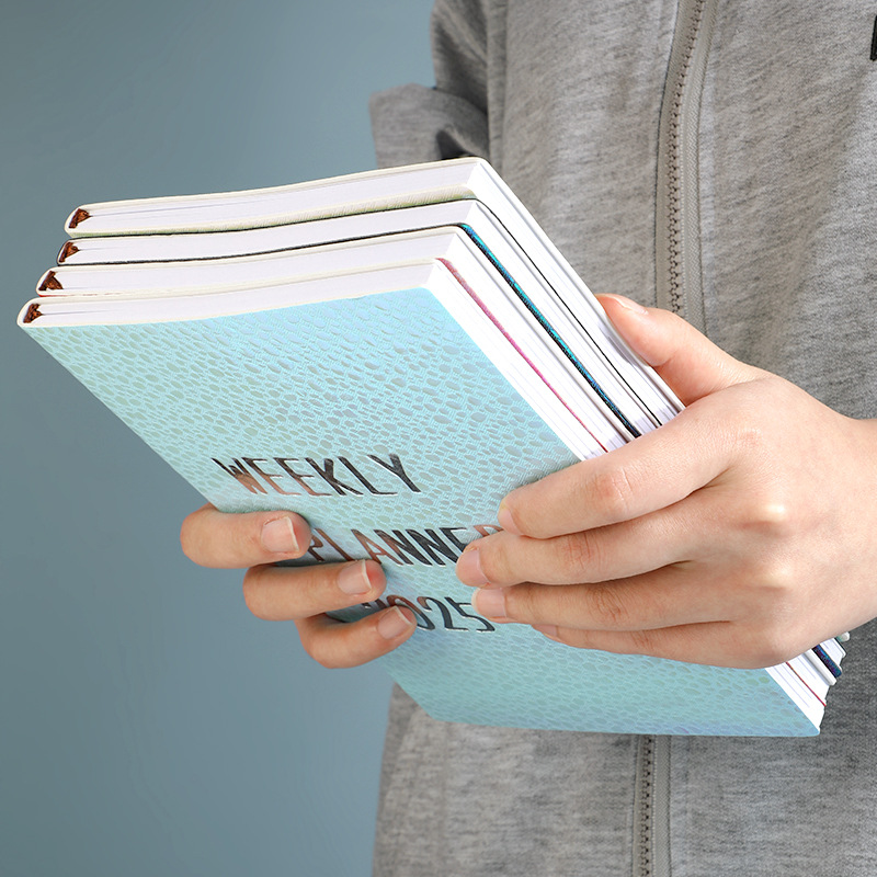 2025 Colorful Flash Week Plan Book, Stylish Multicolor Portable Schedule Book