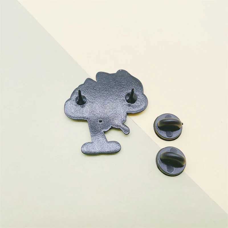 Creative Anime Character Enamel Pins Cute Cat World Embracing Alloy Brooch Badge Personalized Jewelry GiftX240914