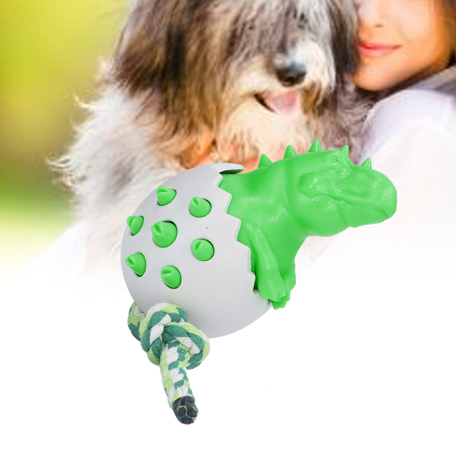 Dinosaur Egg Dog Chew Toys Bite Resistance Dog Toothbrush Chew Toys For Dog Dental Care