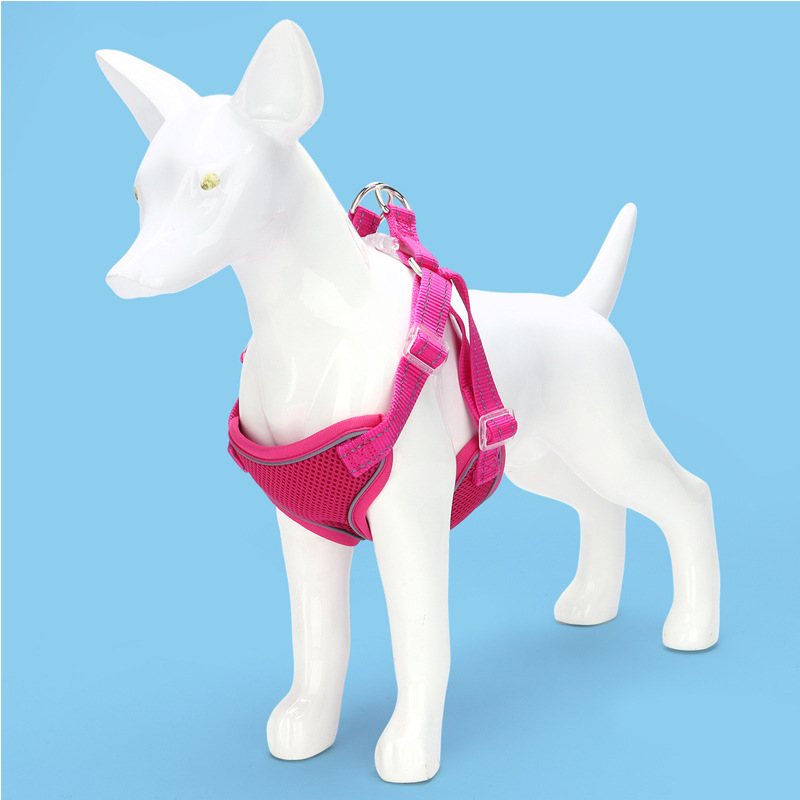 Vest Dog Harness Double Layer Breathable Mesh Reflective Nylon Pet Harnesses Adjustable Outgoing Pet Harness for Dogs Training