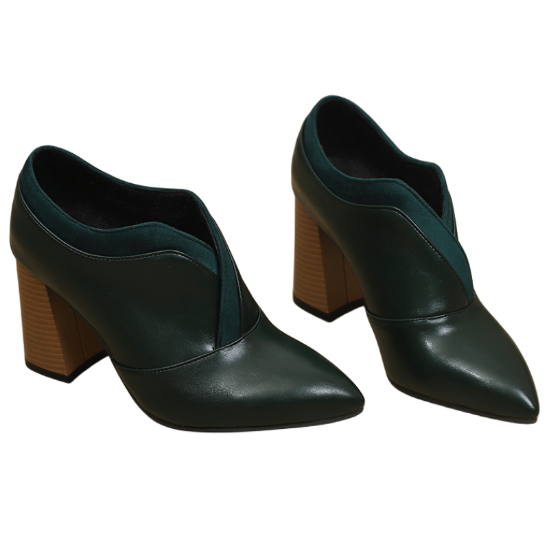 Ankle Women's Boots New 2024 Elegant Block High Heeled Short Boot Dance Party Wedding Shoes Lady Large Size 44 48 50 41f0