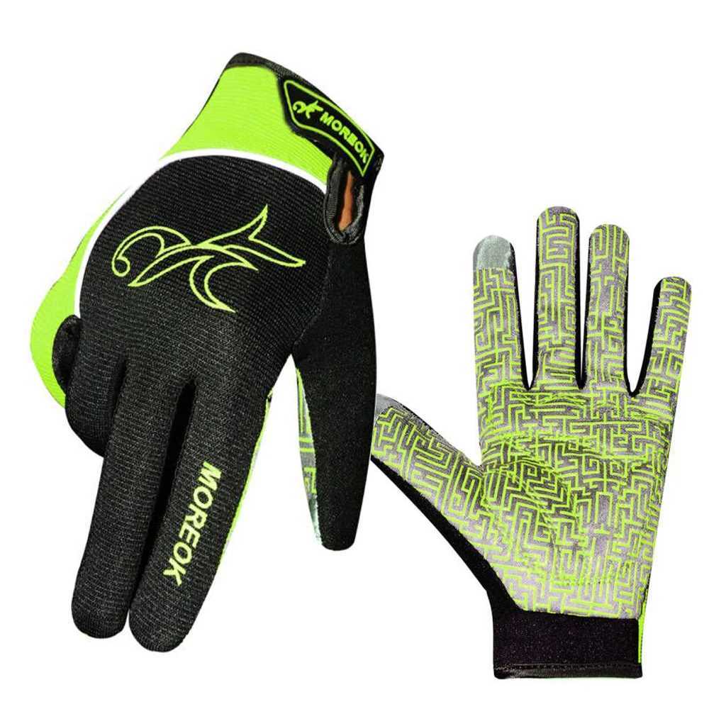 MOREOK Gel Pads Bike Gloves Full finger Autumn Cycling Gloves Anti-slip Touch Screen Bicycle Gloves for Men Women Y240914