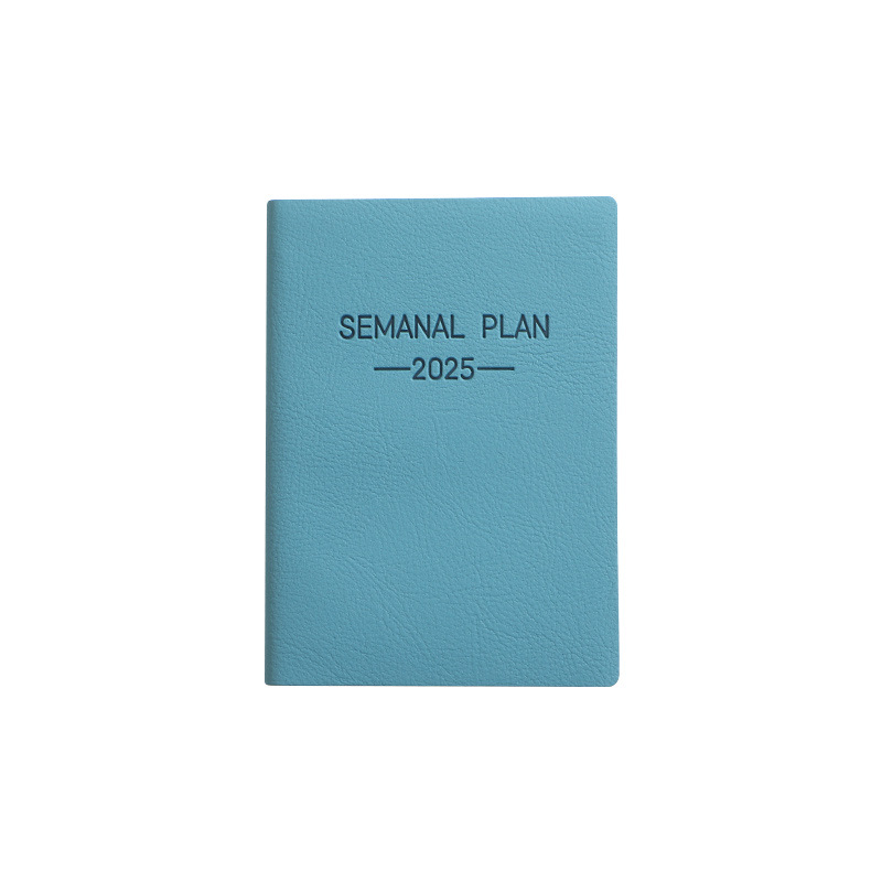 Morandi color scheme 2025 A7 Spanish schedule book portable mini plan book daily plan pocket book