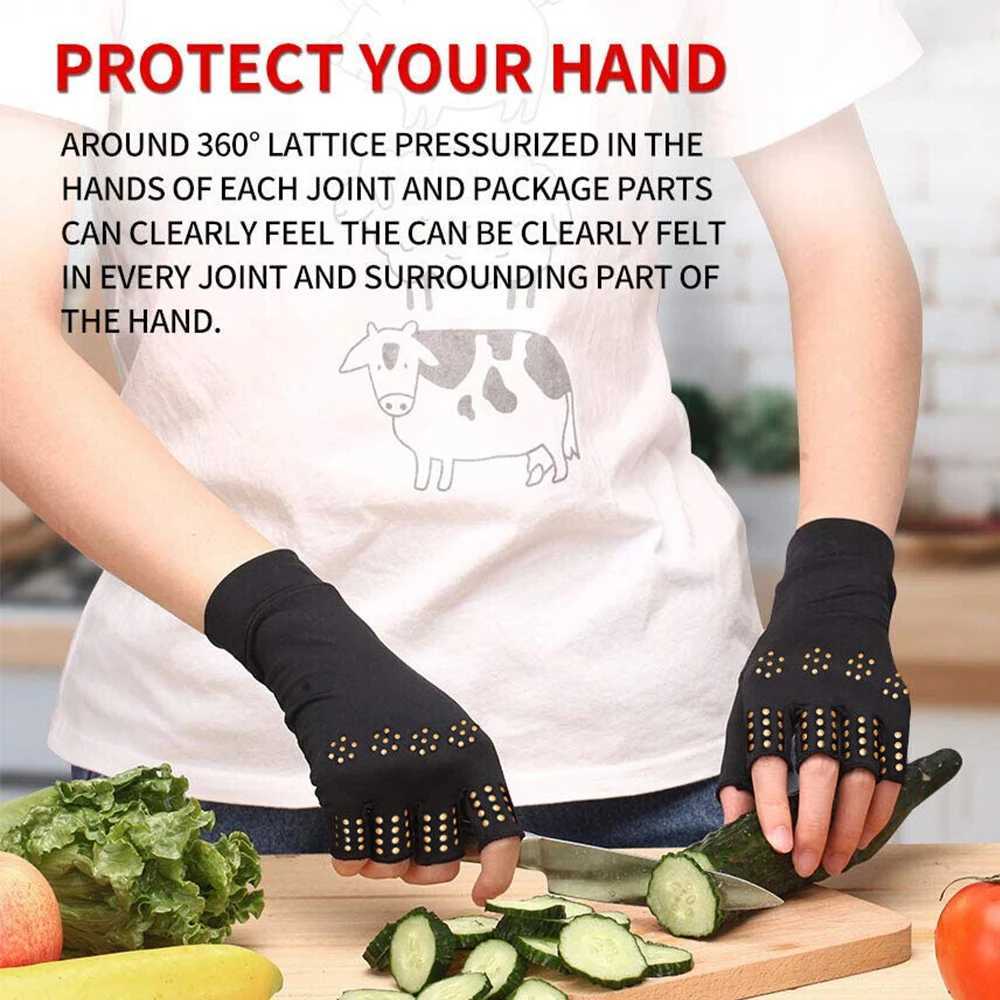 Wrist Support 1Pair Magnetic Anti Arthritis Health Compression Therapy Gloves Rheumatoid Hand Pain Relief Hand Wrist Brace Corrector z240913