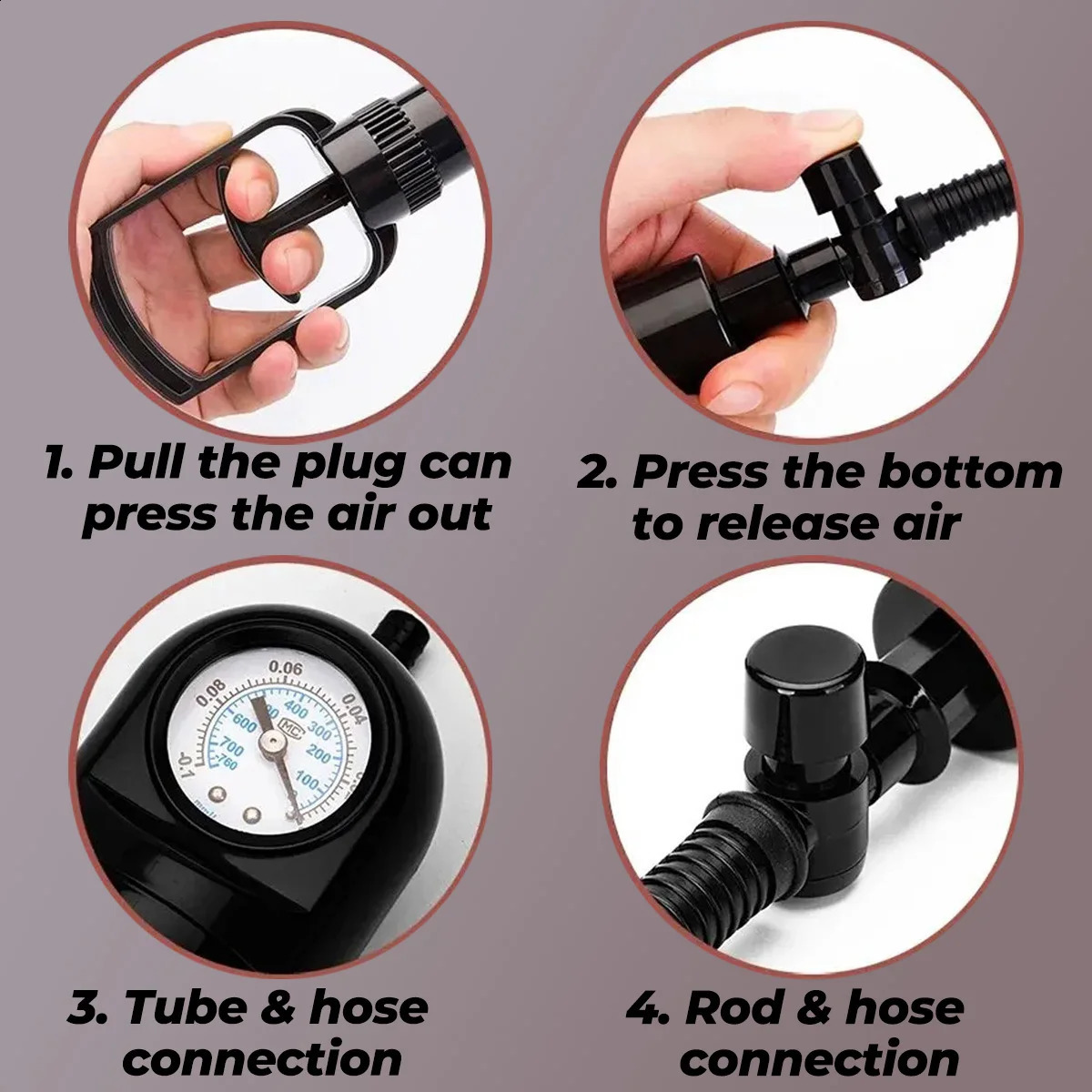 Penis Pump Extender Enlarger for Male Sex Toys Manual Vacuum With Pressure Gauge Training Device Bigger 240711