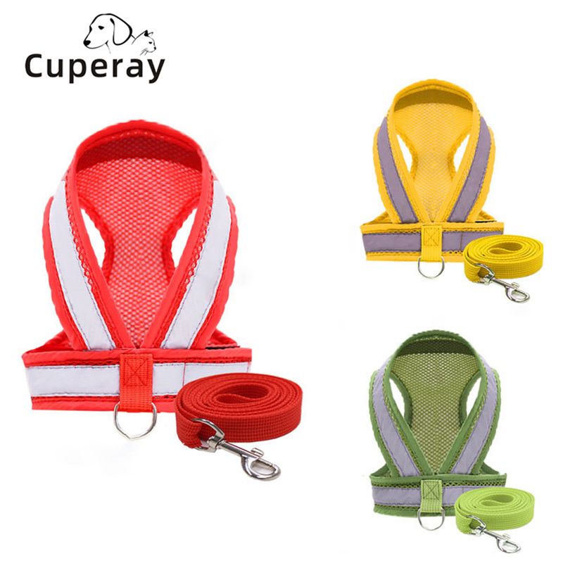 Pet Chest Harness Dog Leash Doberman V-shaped Reflective Shock-absorbing Undershirt Type Chest Harness for Small and Medium Dogs