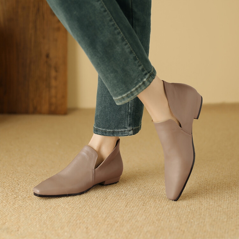 NEW Autumn/Spring Women Loafers Genuine Leather Shoes for Women Square Toe Chunky Heel Women Pumps Concise Shoes сапоги женские