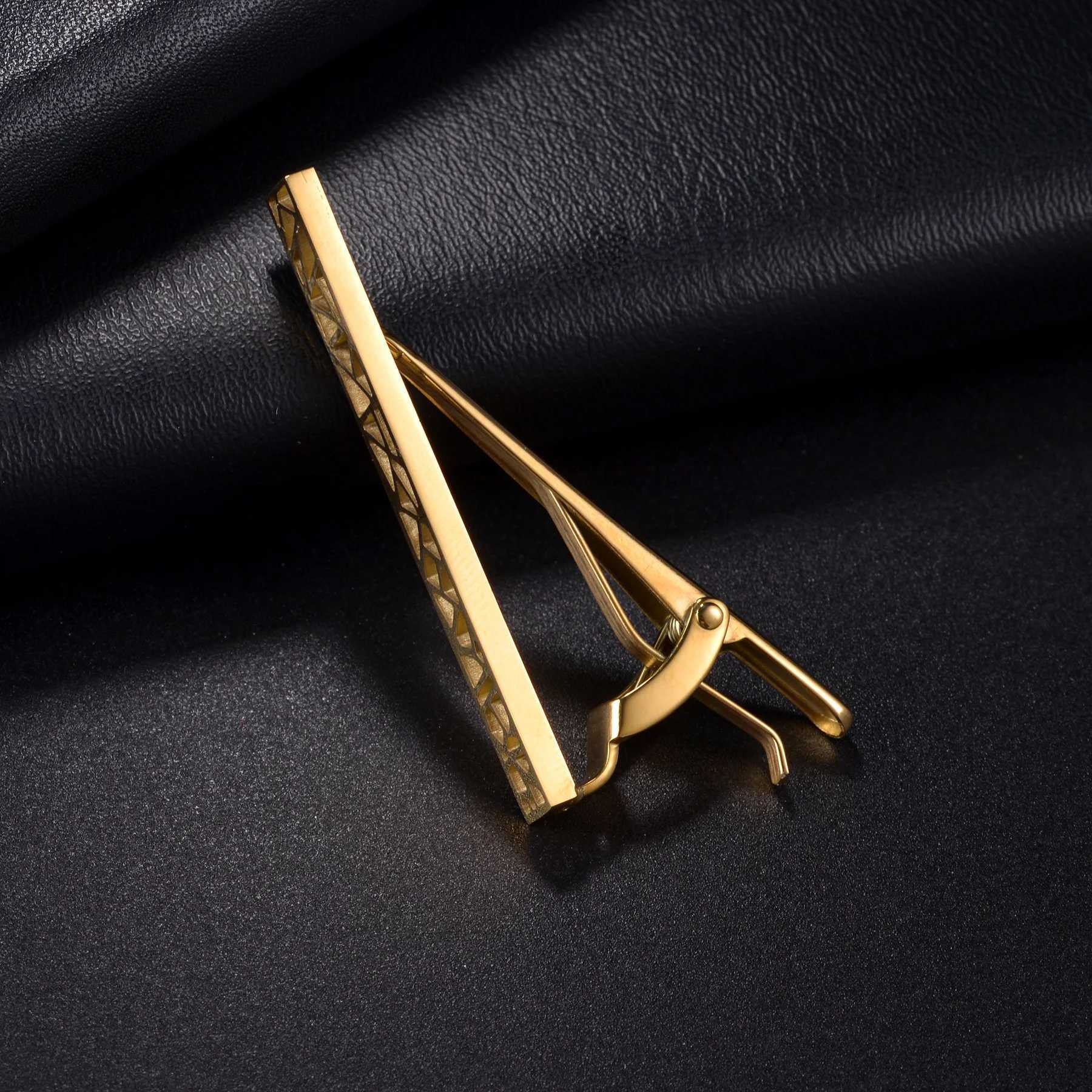 MeMolissa Fashion Copper Black Gold Color Tie Clip For Men Wedding Tie Clasp Clip Gentleman Ties Bar Pin For Men AccessoriesX240914