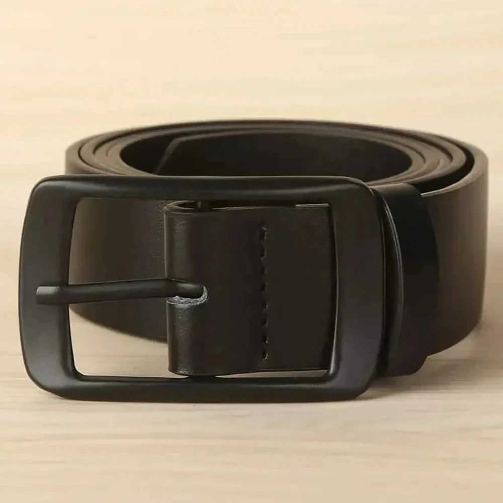 1pc Mens Belt Classic Fashion PU Leather Belt High End Authentic Fashion Metal Buckle Women Belt Paired with Jeans Belt UnisexX240914