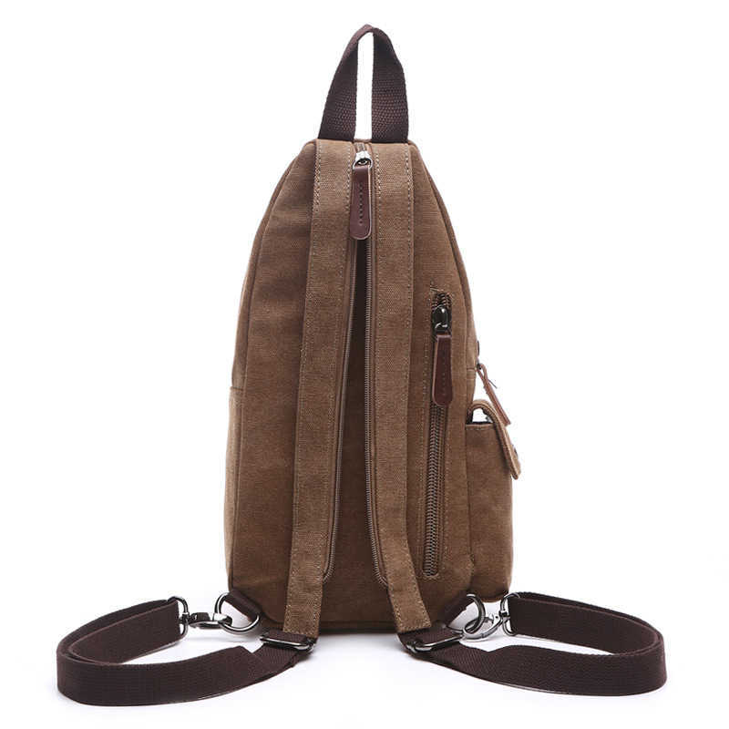Autumn winter Korean backpack trend Leisure Canvas Messenger Bag outdoor travel men's women's chest bag 240915