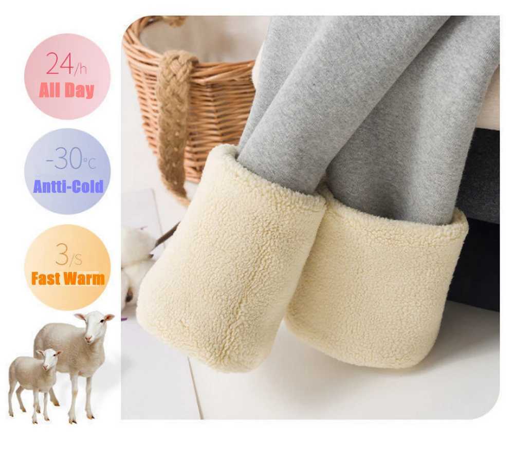 Winter Sherpa Fleece Lined Leggings for WomenHigh Waist Stretchy Thick Cashmere Leggings Plush WarmX240914
